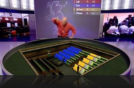 Peter Snow and Virtual Parliament from BBC Elections - Vote 2001