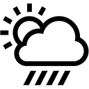 monochrome weather symbol set