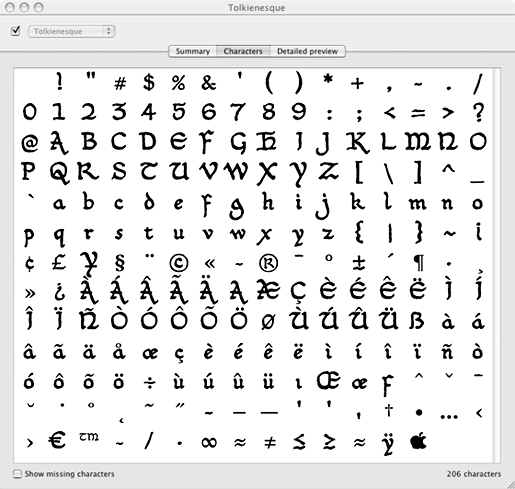 Tolkien fonts - fantasy font