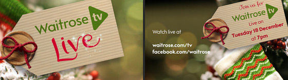 Christmas graphics for Waitrose TV Live