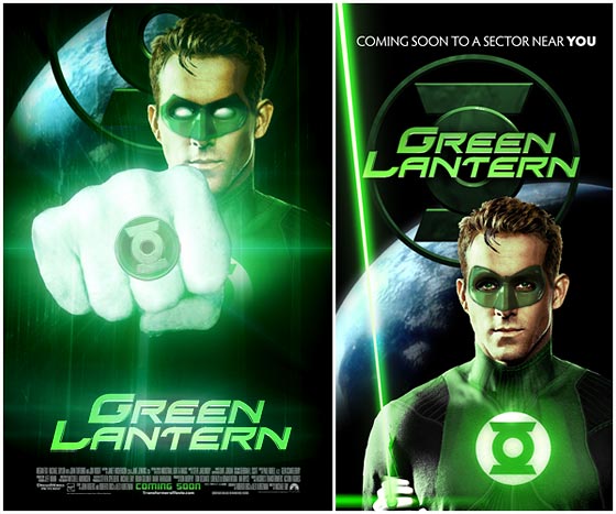 Green Lantern Movie Posters with Ryan Reynolds