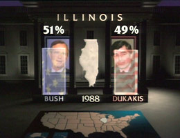TV graphics from BBC US Election programme 1992