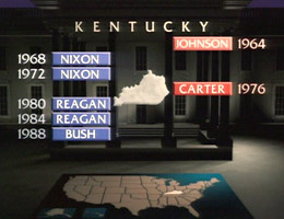 TV graphics from BBC US Election programme 1992