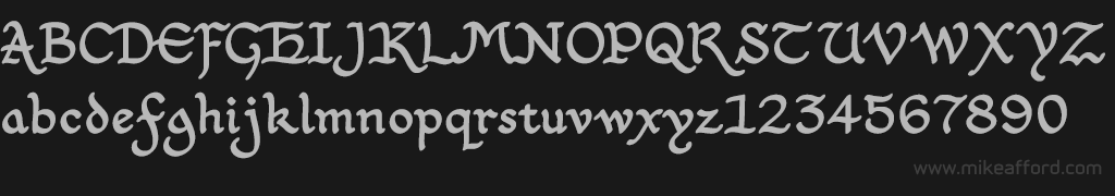 Tolkienesque New - font example