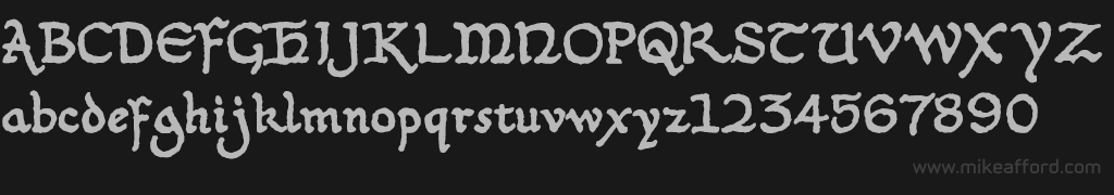 Tolkienesque Regular - font example