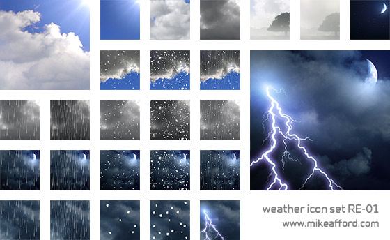realistic weather symbols