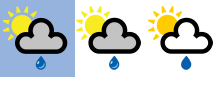 a bit like the BBC weather symbols