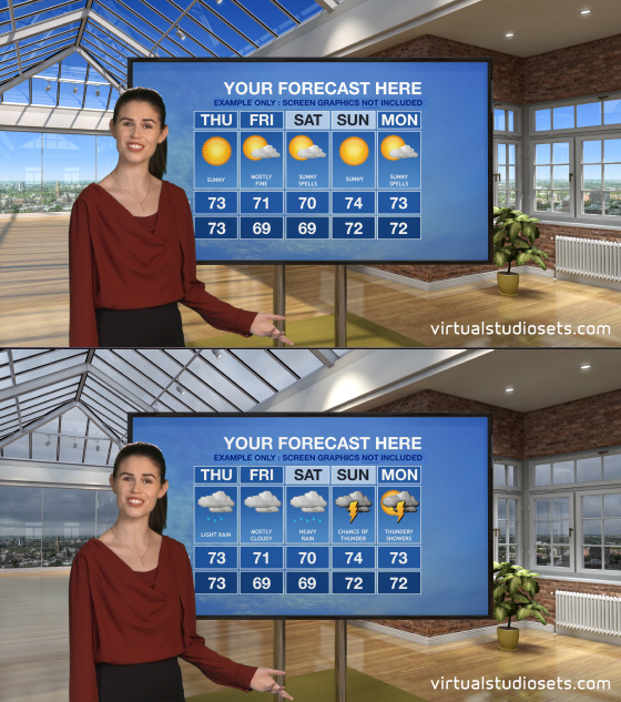Virtual Weather Studio Set - royalty free - immediate download