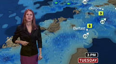 BBC Weather graphics - Northern Ireland close up