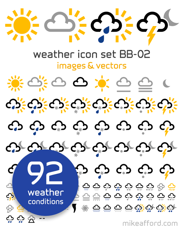 weather icon set BB-02 low resolution preview image
