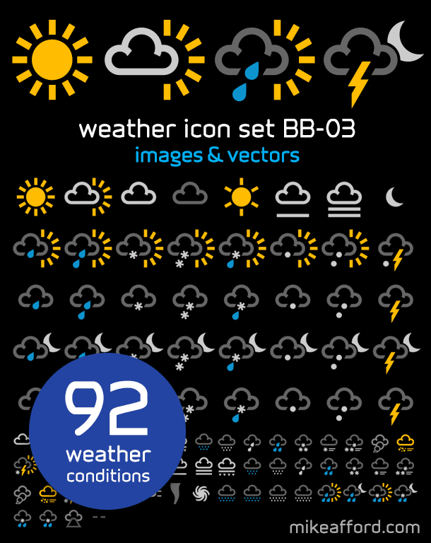 weather icon set BB-03 low resolution preview image
