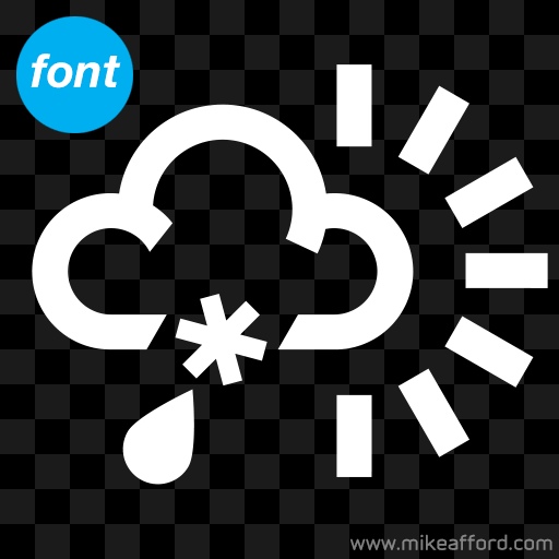 weather icon font TV-04