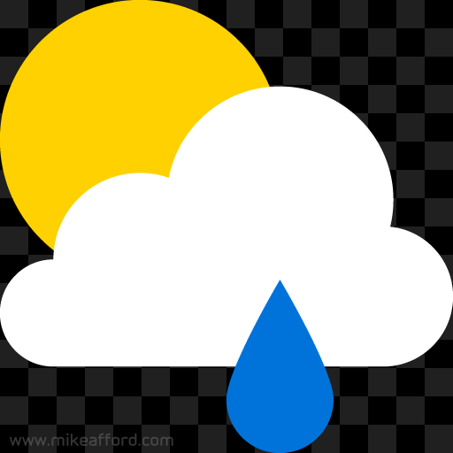golden ratio weather icon example light rain showers