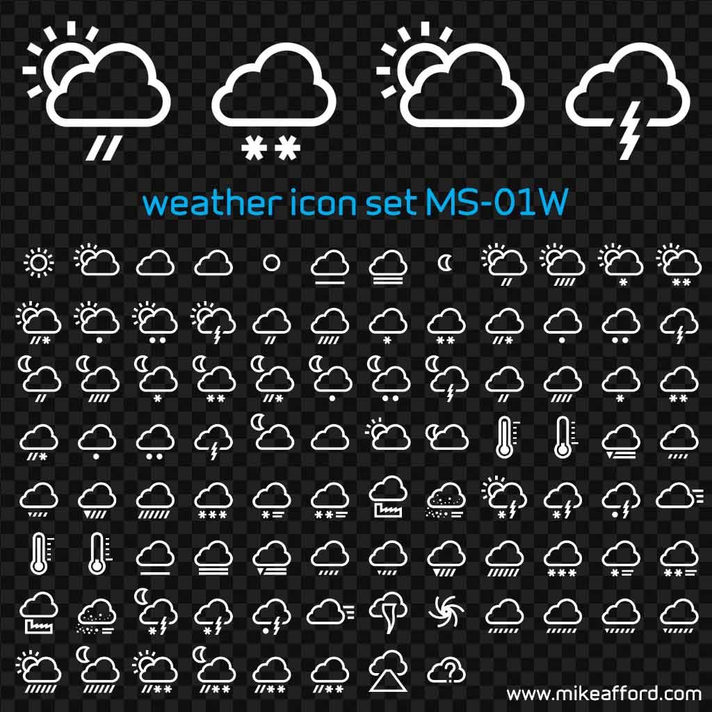 weather icon set MS-01W low resolution preview image