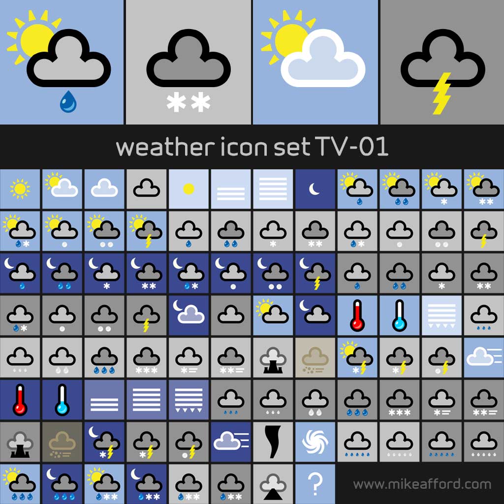 weather icon set TV-01