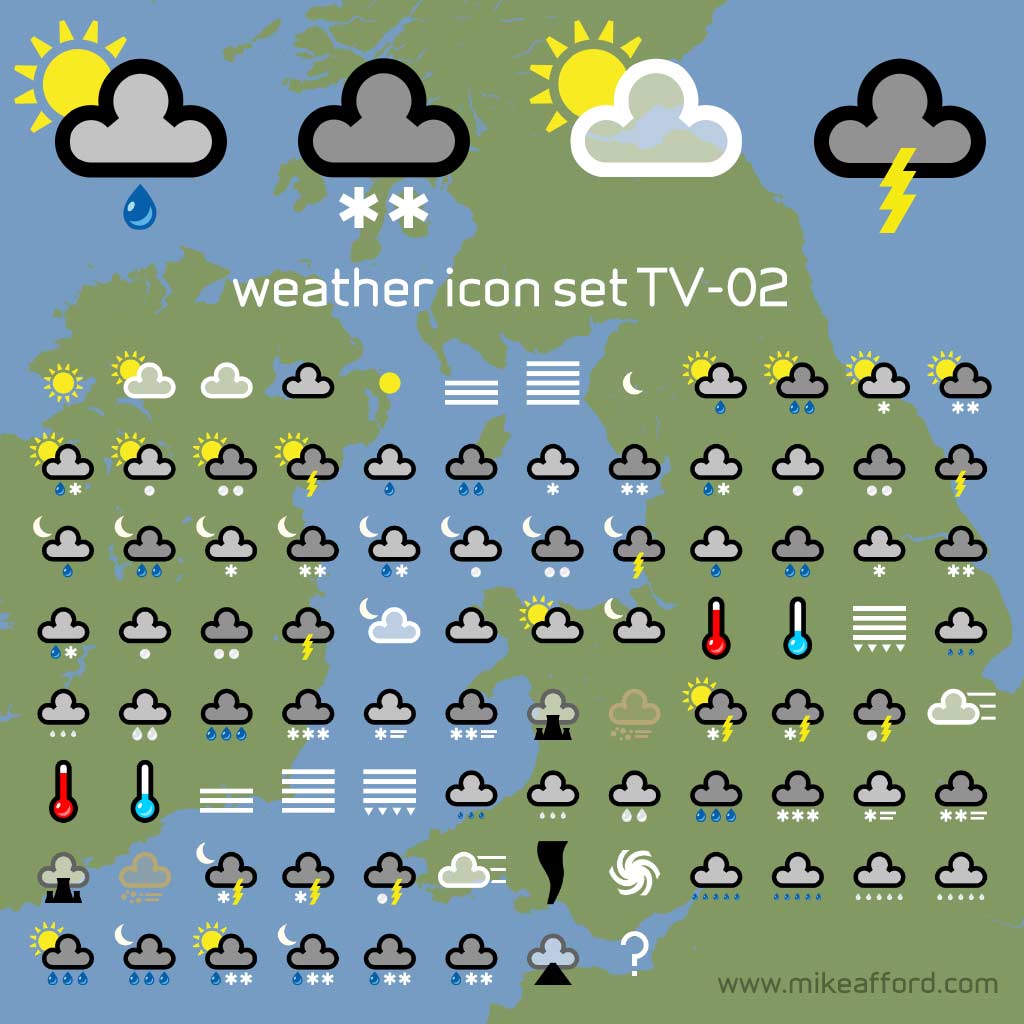 weather icon set TV-02 low resolution preview image