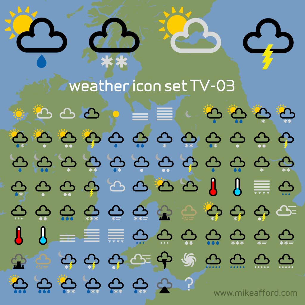weather icon set TV-03 low resolution preview image